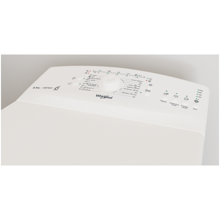 מכונת כביסה פתח עליון Whirlpool ווירפול 5.5 ק"ג מדגם:TDLR55020L מכונת כביסה פתח עליון Whirlpool ווירפול 5.5 ק"ג מדגם:TDLR55020L