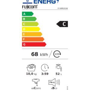 מכונת כביסה פתח חזית FJ-WM101W 10 ק״ג